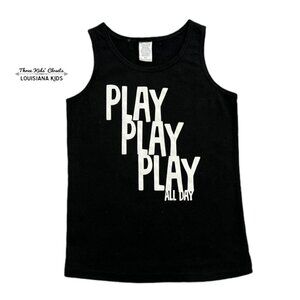 Small Shop 4T Play All Day Black Tank Top